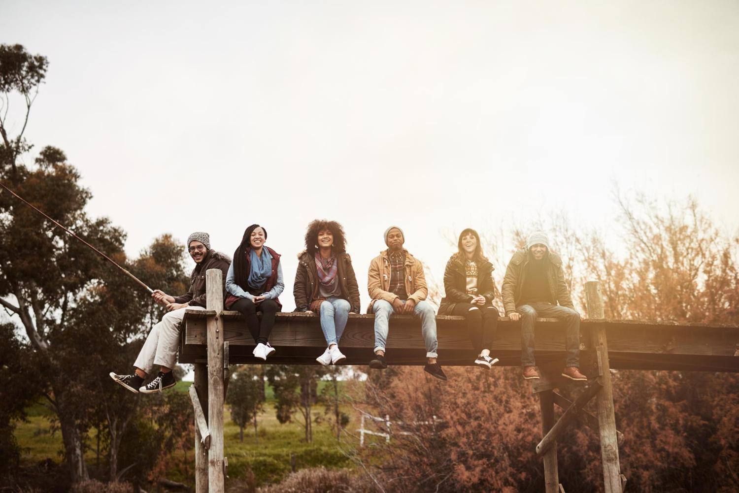 Youth group gathered at Camp GuilRock