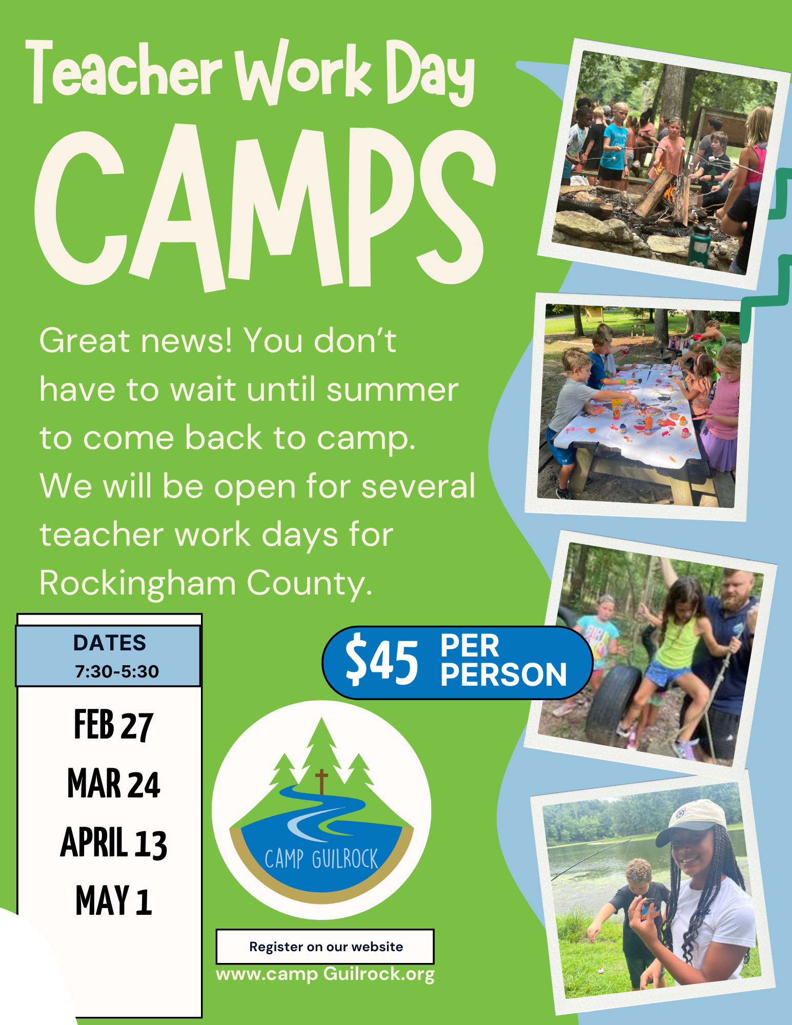 Green and Yellow Organic Collage Summer Camp Instagram Post Document 4