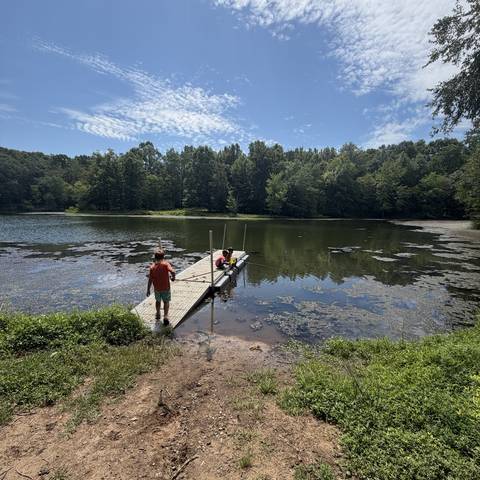 View of the lake at Camp Guilrock